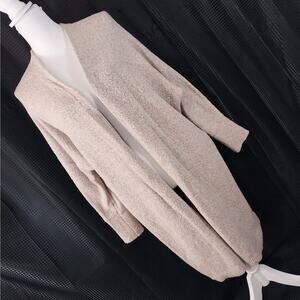 OLD NAVY! OATMEAL CREAM/TAN BEIGE MARLED DUSTER LENGTH CARDI SWEATER! SZ M